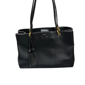 Tory Burch Mcgraw Triple Compartment Leather Tote Bag